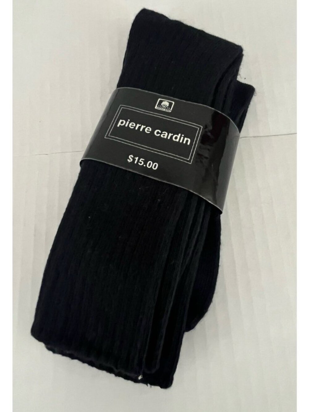 Vintage Pierre Cardin Men's 10-13 Cotton Blend Dress Socks Black 2pr NWT USA